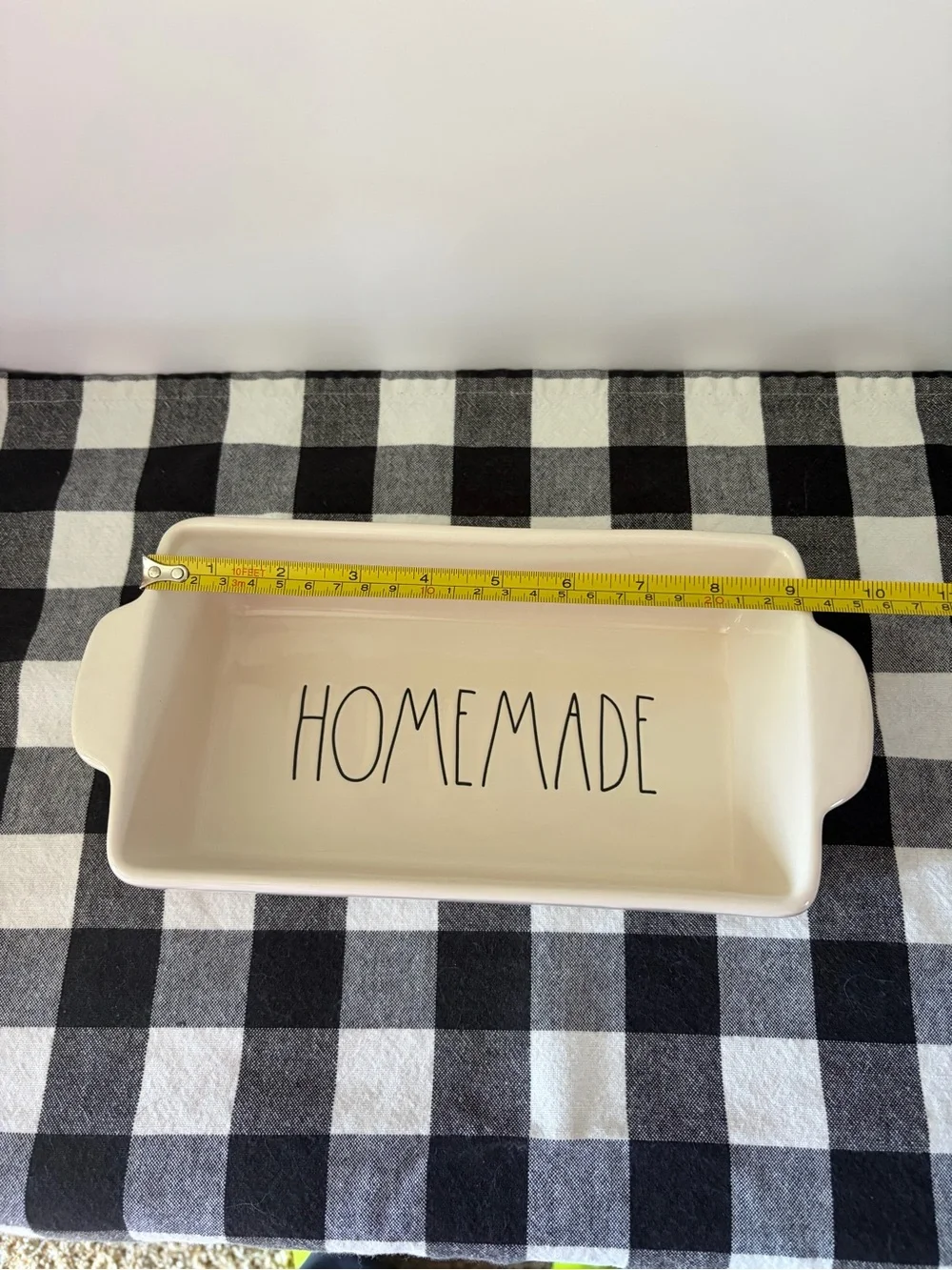 Rae Dunn Ceramic “Homemade” Rectangular Loaf Baker Baking Dish.